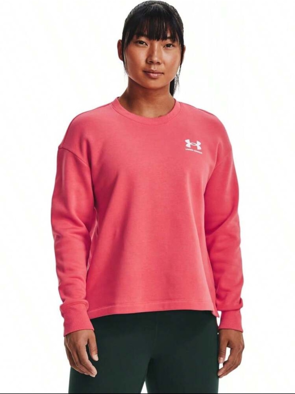 Under Armour Women's Coral Pink Crew Sweatshirt